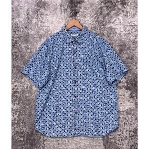 Tommy Bahama Shirt XL Mens Silk Blend Print Short Sleeve Casual Button